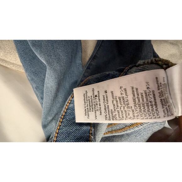 NWT J.CREW Essential‎ Straight Button Fly High Waist Raw Hems Jeans Size 32 - Picture 9 of 9